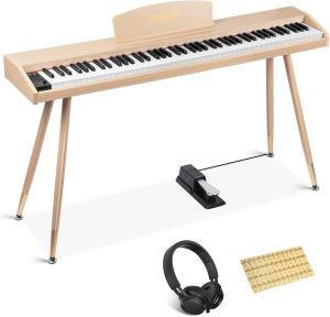 Exploring Our Wood-Grain 88-Key Piano for Beginners